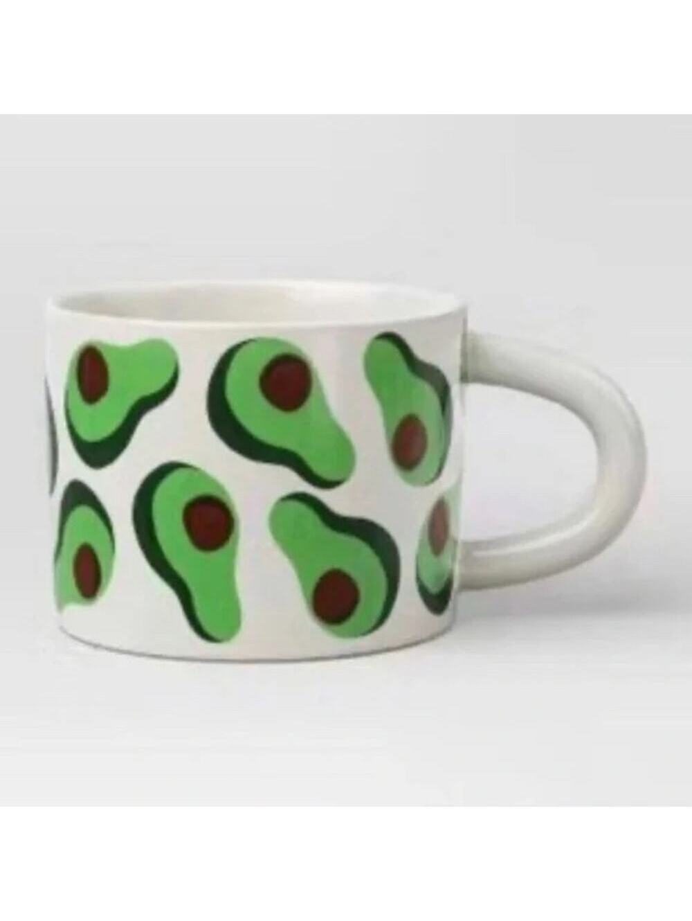 Room Essentials NWT Avocado Pattern Stoneware Mug 16oz